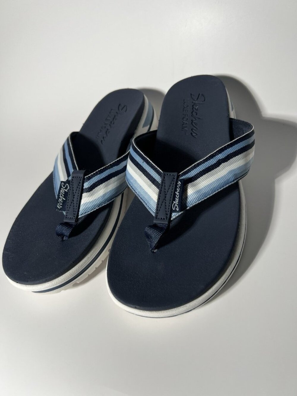 Skechers 163200 Integrades Navy Thong Sandals Women’s 7M - Picture 5 of 13